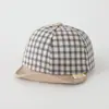 Gorra de Béisbol Retro a Cuadros Japonesa y Coreana Suave para Bebé, Nuevo Estilo Primavera y Verano para Bebés y Niños Pequeños, Sombrero de Sol Casual Versátil