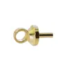 Aguja colgante de oro real de 18K que conserva el color, clavo de ojo de oveja, aguja, hecho a mano, DIY, con cuentas de medio agujero, sombrero de flor, accesorios de joyería, venta al por mayor