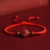Pulsera de Cuerda Roja Cinabrio del Zodíaco Pulsera Tejida Hecha a Mano para Hombres y Mujeres