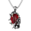 Joyería transfronteriza acero inoxidable al por mayor, estilo punk de comercio exterior personalizado piedra preciosa cola de escorpión titanio acero colgante