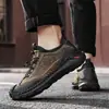 Zapatos de hombre de talla grande transfronterizos, botas de trabajo para exteriores populares, suelas hechas a mano, diseño sin cordones, zapatos deportivos para senderismo y montañismo para hombres