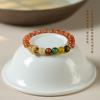 2024 Año del Dragón Año del Nacimiento Año del Hielo Flotante Pulsera Roja Sur Femenina Cinco Vías Dios de la Riqueza Ágata Marea Nacional Temperamento Zodiaco Pulsera de Buena Suerte
