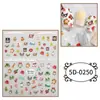 Pegatinas Creativas de Dibujos Animados para Halloween Impermeables Pegatinas para Diario Navideño Transfronterizas Lindas Pegatinas de Relieve Tridimensional 5D para Niños
