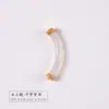 Pulseira Meio Tubo de Ágata Calcedônia Antiga Dourada com Areia Inlay Pulseira Tecida à Mão DIY Pulseira Meio Acabada Pulseira Meia de Ágata Cinza