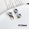 Joyería para uñas ins popular Diamante pistola negro serpiente joyería para uñas corazón torcido diamante flash cristal vidrio tridimensional amor