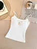 Camisole Vest com Estampa de Desenho Estilo Doce para Mulheres Verão com Bojos Afinando a Silhueta Valorizando o Corpo Costas Bonitas Tendência Hot Girl Top
