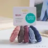 Paquete de 5 Gomas para el Cabello Sin Costuras con Alta Elasticidad, Spandex, Sin Costuras Visibles, Bucles de Toalla Jacquard, Bandas para el Cabello que No Dañan el Cabello