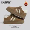 Zapatillas de Entrenamiento Alemanas de Suela Gruesa Universales para Mujer, Nuevo Modelo de Invierno 2025, Tenis Casuales Marrón Melard, Zapatos Cálidos de Algodón