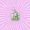 Nuevo Llavero Acrílico de Cachorro con Dibujo Lineal para Primavera, Lindo Accesorio Colgante para Mochila, Regalo para Amigos y Mejores Amigos