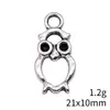 21x10mm 1.2g Prata Antiga Venda Direta da Fábrica Acessórios Retrô Mais Vendidos Pingente de Coruja