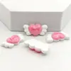 Tarjeta de amor de cara brillante de dibujos animados accesorios de resina de fresa gel de crema DIY accesorios para el cabello accesorios hebilla de zapato material de parche