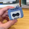 Llavero Colgante Reproductor de Cassette Retro Colgante de Reproductor de Cinta Toca Música Puede Reproducir Cassettes Mini Adorno Reproductor