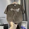 Nueva Camiseta de Manga Corta para Hombre de Verano, Cuello Redondo, Camiseta Sencilla Estampada, Holgada, Moderna, Versátil, Top Casual
