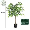 Árvore de Banyan mini artificial removível estilo Ins, com mola, planta verde artificial, planta em vaso falsa, árvore artificial decorativa grande para interior