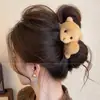 Pinza para el pelo de felpa de tamaño mediano para cabello fino, nuevo estilo 2026, accesorio de alta gama para el cabello para mujer, pinza para el pelo para la parte posterior de la cabeza