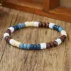 Moda Europea y Americana Nueva Personalidad Cuentas de Madera de Cáscara de Coco Pulsera con Cuentas de Concha Triturada Hip-Hop Moderno para Hombre Pulsera de Nicho Transfronteriza para Hombre