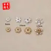 Oro de 18K incrustado con circonita copo de nieve toroide DIY pulsera collar colgante accesorios materiales hechos a mano en stock al por mayor
