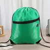 Bolsa com Zíper e Cordão de Poliéster em Estoque para Publicidade e Promoção, Mochila para Esportes e Fitness, Mochila Impermeável para Estudantes