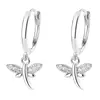 Pendientes de libélula para mujer plata de ley 925 estilo nuevo diseño personalizado pendientes de libélula de moda estilo ins joyería de oreja elegante