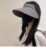 Chapéu Novo de Verão com Proteção Solar de Aba Larga Chapéu de Sol Envolvente de Seda Gelada Moda Chapéu de Sol Versátil Dobrável para Mulheres