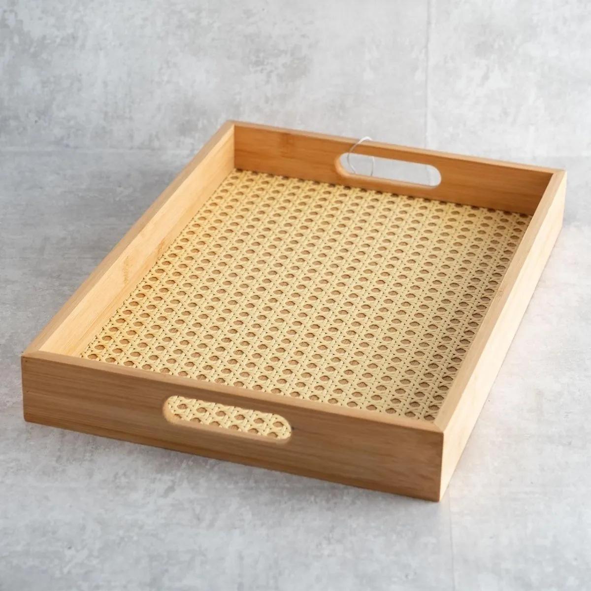 围炉煮茶竹木茶托实木客厅茶盘 平板酒店托盘 竹制收纳整理托盘