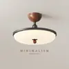 Lámpara de Techo Plegada Color Nogal Lámpara de Dormitorio Estilo Medieval Wabi-Sabi Personalidad Nórdica Gama Alta Protección Ocular Lámpara de Estudio