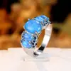 Anillo de estilo coreano transfronterizo de ópalo ópalo diamante oro rosa para mujer, anillo de temperamento versátil para todas las ocasiones, regalo de vacaciones