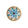 Descanso de Copo Cerâmico de Rattan Multicolorido Concha Feito à Mão Tapete Isolante de Calor Redondo Doméstico para Mesa de Chá Tapete para Tigela Anti-escaldante Descanso de Mesa