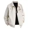 Jaqueta de trabalho estilo americano para outono para homens, jaqueta de voo funcional vintage estilo universitário, casaco de inverno para homens
