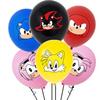 Erizo Sony K Globo de Película de Aluminio Sonic Forma de Niño Dibujo Animado Fiesta de Cumpleaños Diseño Globo Niños