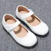 Zapatos Blancos de Piel para Niñas Zapatos de Etiqueta Primavera y Otoño Zapatos Individuales para Niñas Británicas Zapatos de Florista Princesa Zapatos Escolares para Uniforme