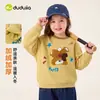 Novidades 15% de DescontoMoletom com Forro de Fleece Família Dudu Inverno Crianças Top Engrossado Roupas de Meninas Tesouro Quente