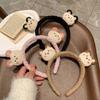 Diadema de Oso para Mujer Otoño e Invierno Corea del Sur Lindo Cordero Lavar Cara Diadema Celebridad de Internet Maquillaje Cabello Clips para el Cabello Accesorios para la Cabeza Ins