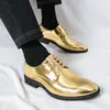 Sapatos Masculinos de Couro Brilhante com Cadarço, Bico Fino, Tamanho Grande, Estilo Britânico Casual Formal de Negócios, Nova Coleção Primavera e Outono
