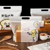 Bolsa de Embalaje para Pan Tostado con Asa, Pan de Molde Rebanado Auto-Sellante 450g, Bolsa Transparente con Cierre para Panadería 250g
