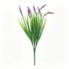 Amazon Buquê de Flores Artificiais Lavanda Flores Artificiais de Plástico Decoração para Sala de Estar de Casa Celebração de Casamento em Hotel Enfeites de Flores Artificiais