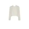 Camisa Jacket Top com Textura Plissada de Sereia, Gola Alta, Mangas Raglan, Proteção Solar, Duas Formas de Usar para Mulheres