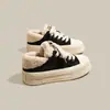 Zapatillas de Invierno Cálidas 2025 Diseño de Nicho Dos Usos para Mujer Forradas de Polar Cálidas Casuales Deportivas Zapatos Blancos Zapatos de Dos Algodones para Mujer