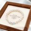 Nuevo Pulsera de Perlas de Imitación, Pulsera Irregular, Pulsera de Cuentas de Transferencia de Aguamarina de Imitación, Nueva Joyería de Estilo Chino para Mujeres