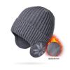 Inverno Masculino Quente Ciclismo Lã Forrada Lã Chapéu À Prova de Vento Baotou Proteção De Orelha À Prova De Frio Elástico De Malha Chapéu Simples All-match