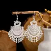 Aretes de Pavo Real Cloisonné Imitación Totem Minoría Miaoli Fénix Aretes de Campana Punto Escénico Aretes Calientes