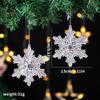 Decoraciones navideñas decoración de árbol de Navidad copo de nieve transparente de plástico acrílico colgante de alce accesorios para fotos ins