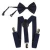 Traje de pajarita con tirantes para niños de origen transfronterizo, multicolor, con 3 clips, correas elásticas en forma de Y y longitud ajustable.