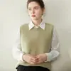 26 Estilo Nuevo Moda Versátil Elegante Color Sólido Estilo de Oficina Ropa de Abrigo Ropa de Abrigo Cuello Redondo Chaleco