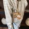 Bolso de lunares estilo coreano para niñas pequeñas, con un adorable charm de oso de peluche, un nuevo minibolso cruzado para bebés y niños