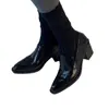 Mocassins Elegantes com Bico Fino Femininos Estilo Coreano 2026 Novos Sem Cadarço Salto Alto Para o Trabalho Temperamento Retro Sapatos Pequenos de Couro