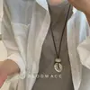 2025 Nuevo Estilo Popular Colgante Asimétrico Collar Largo para Mujer Nicho de Gama Alta Elegante Cadena para Clavícula Accesorios de Collar