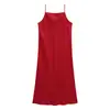 Love and Nancy Trece Líneas Verano 2026 Estilo Coreano de Gama Alta Cuello Cuadrado Transpirable de Lino Puro Vestido de Tirantes 04332