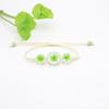 Directo de fábrica flor real flor de cinco pétalos pulsera de narcisos pulsera de cuentas de vidrio de flor de cerezo joyería de lugar escénico mercado nocturno femenina