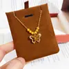 Joyería Chapada en Oro con Piedra Ojo de Tigre y Diseño de Mariposa, Collar de Cadena Similar a los de las Joyerías de Oro, Diseño de Nicho con un Toque de Lujo Ligero y Sensación de Alta Gama, Al por Mayor